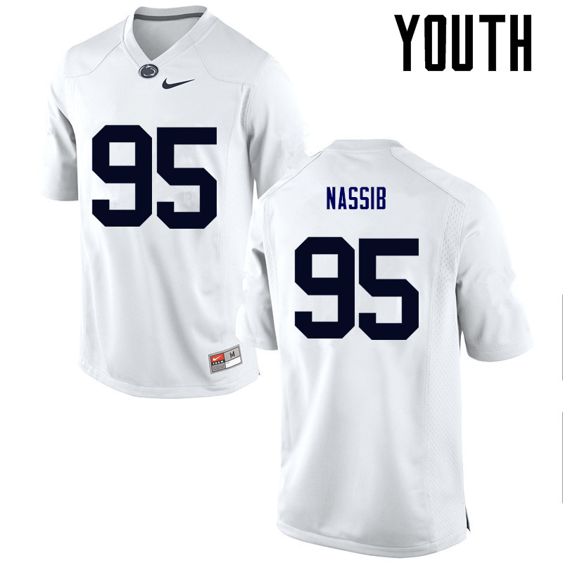 Youth Penn State Nittany Lions #95 Carl Nassib College Football Jerseys-White - Click Image to Close